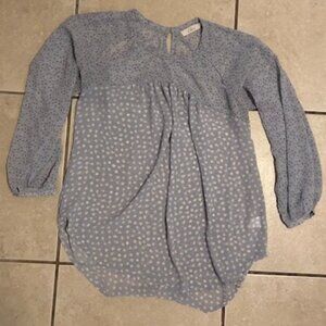 Sheer Flowy Two Pattern Blouse